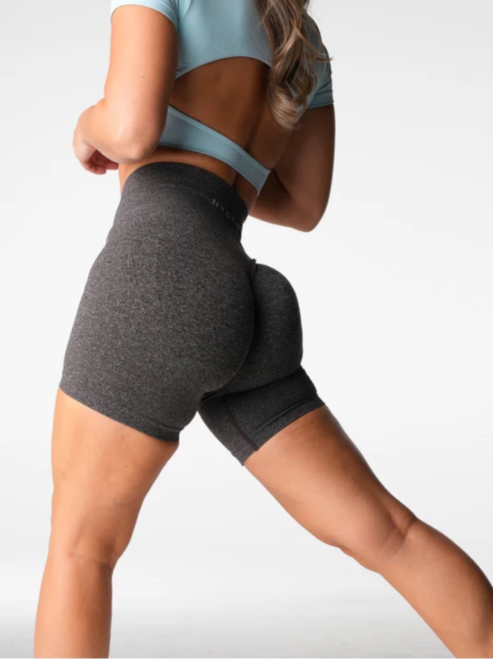 NVGTN Dark Grey Lift Seamless Shorts